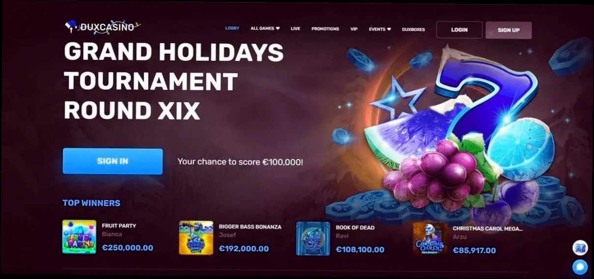 Dux Casino Tot €500 + 150 Gratis Spins Welkomstbonus
